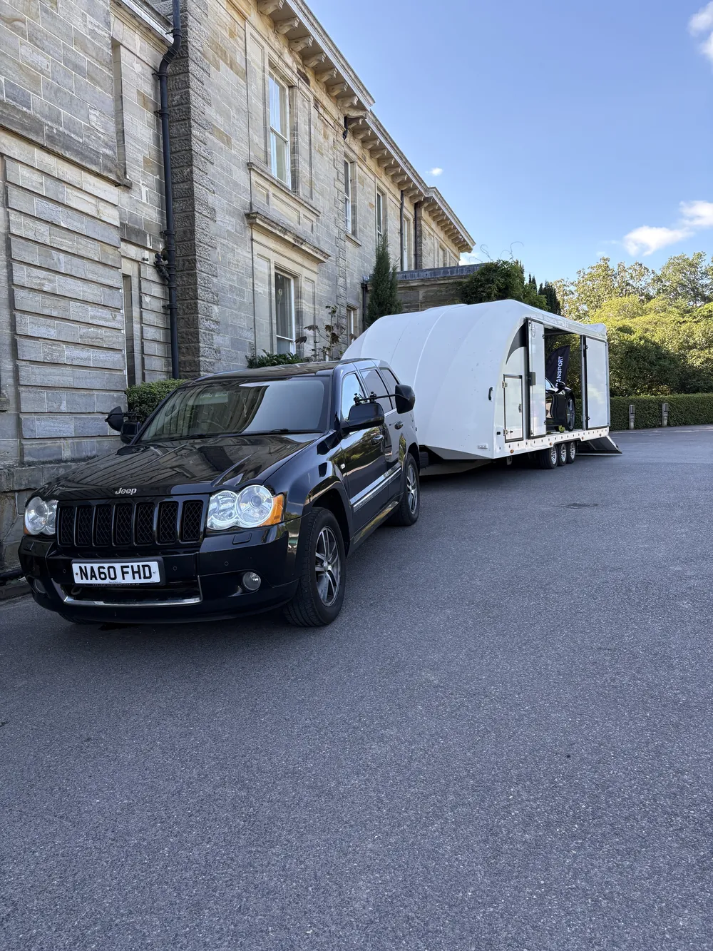 Timeless Transport tow vehicle and enclosed trailer on a collection